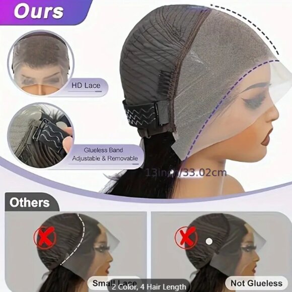 Bob Wig Brazilian Virgin Human Hair Density 200% Straight 10" - Picture 2 of 6